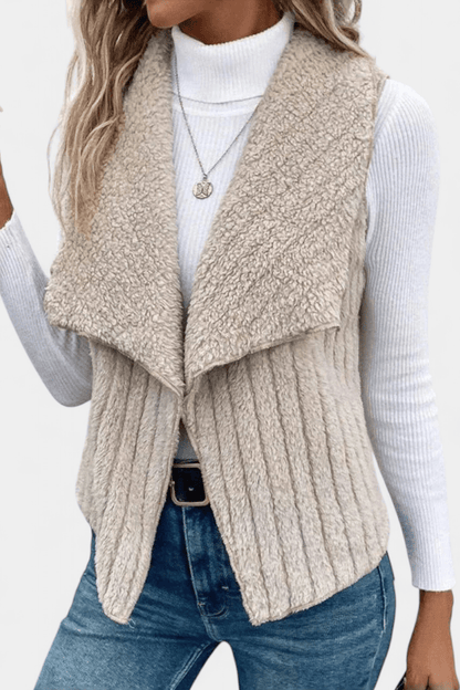 Clara | Cable-Knit Sleeveless Cardigan