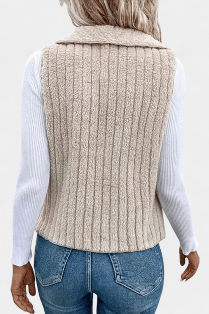 Clara | Cable-Knit Sleeveless Cardigan