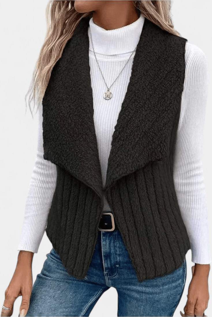 Clara | Cable-Knit Sleeveless Cardigan