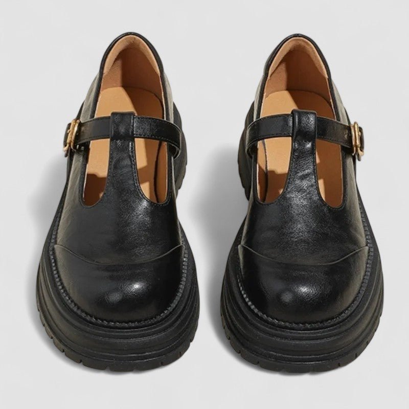 Clara | Brown Brogue Mary Jane Shoes