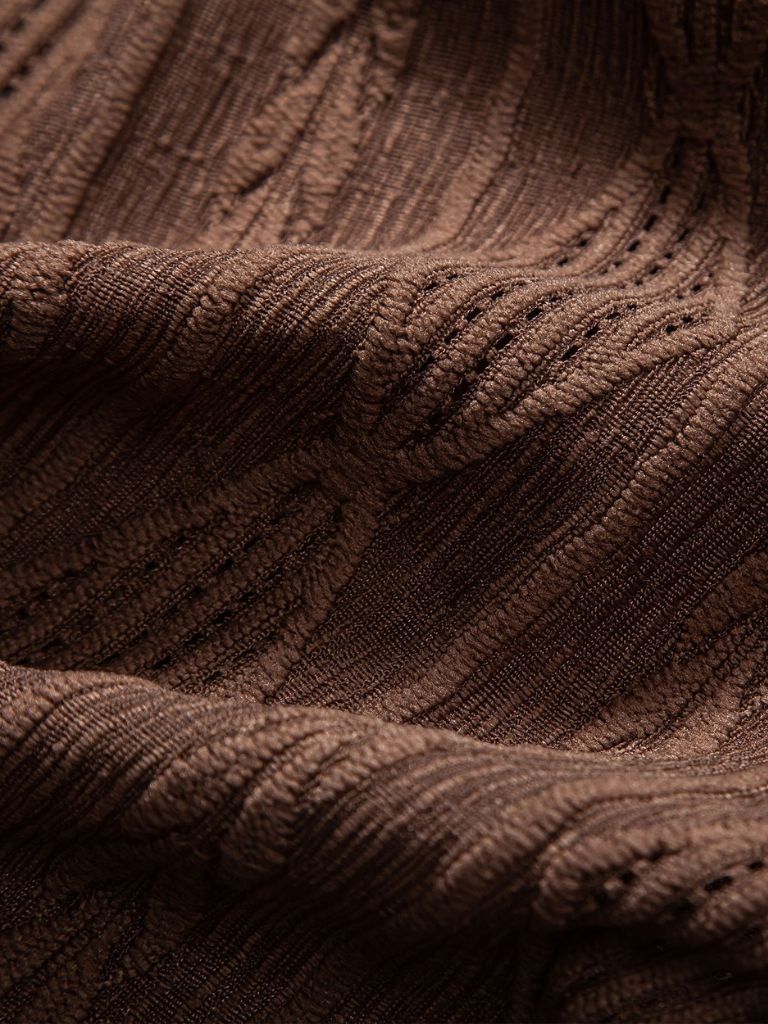 Daniel | Brown Textured Camp-Collar Shirt