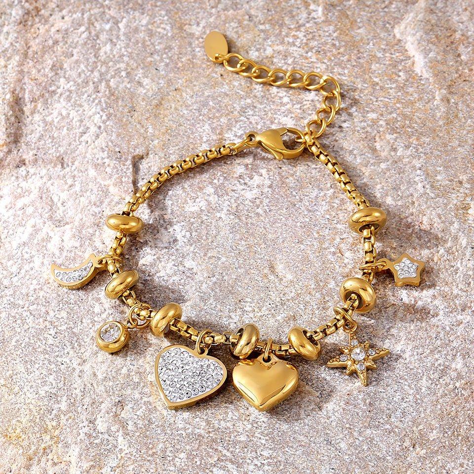Cora | Heart Charm Bracelet