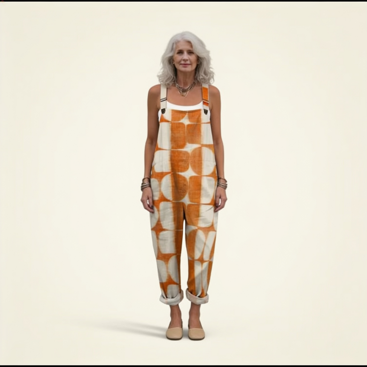 Henrietta | Retro Circle Print Dungarees