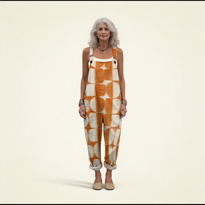 Henrietta | Retro Circle Print Dungarees