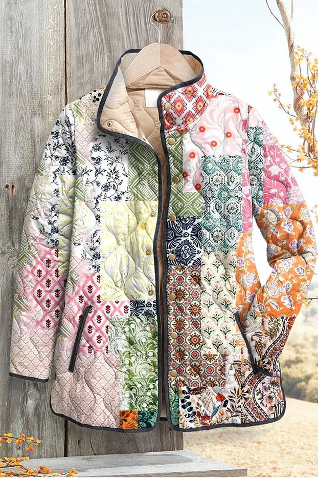Edith | Pastel Patchwork Quilted Jacket