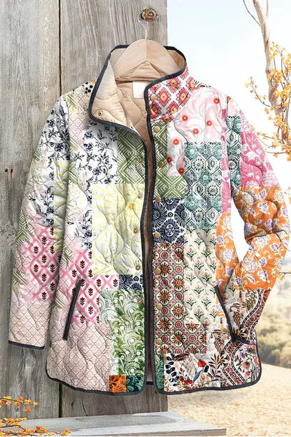 Edith | Pastel Patchwork Quilted Jacket