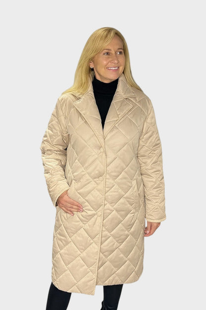 Sheena | Black Reversible Quilted Coat