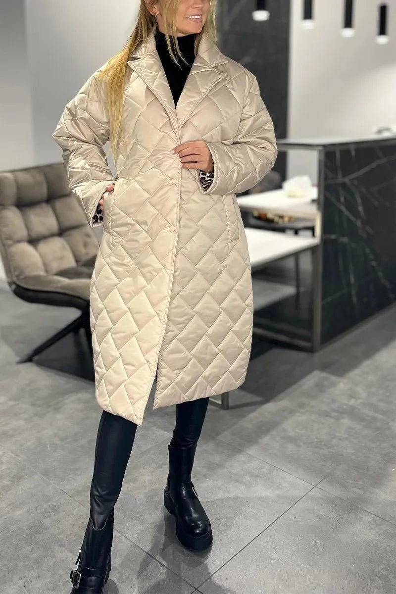 Sheena | Black Reversible Quilted Coat