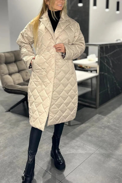 Sheena | Black Reversible Quilted Coat