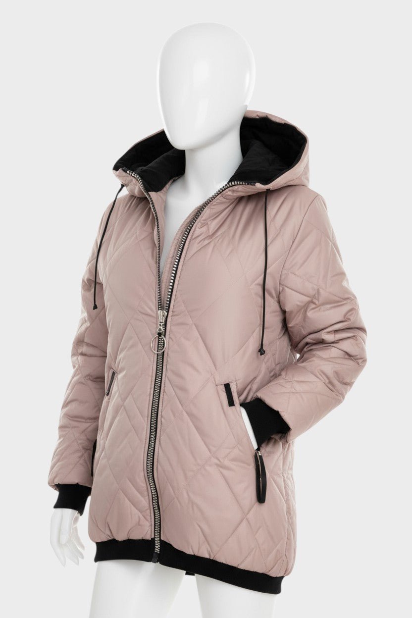 Eleri | Blush Hooded Parka Jacket