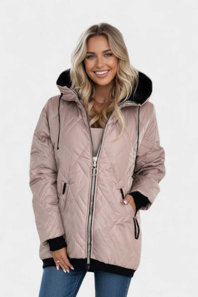 Eleri | Blush Hooded Parka Jacket