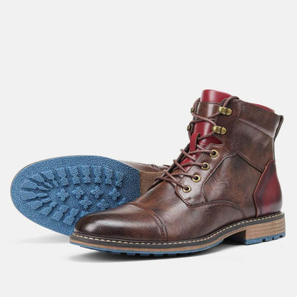 Aldous | Burgundy Lace-Up Dress Boots