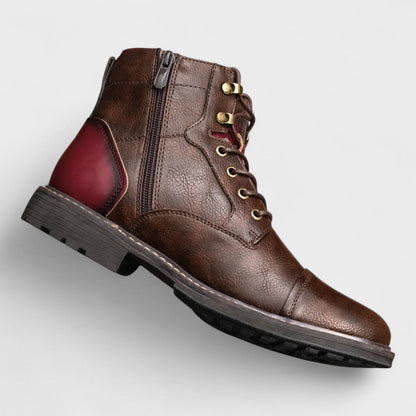 Aldous | Burgundy Lace-Up Dress Boots