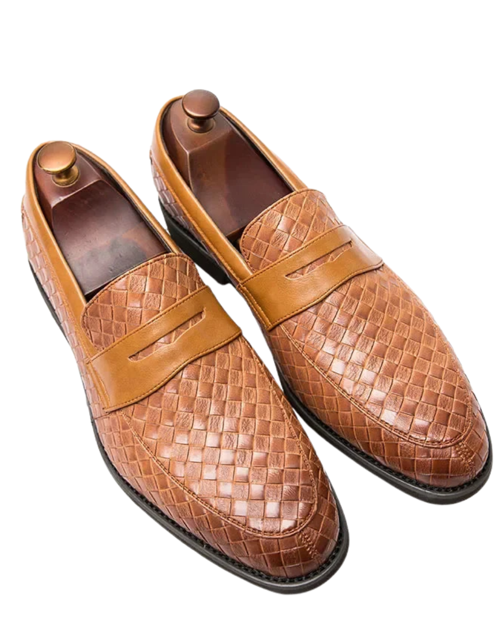 Howard | Woven Leather Penny Loafers