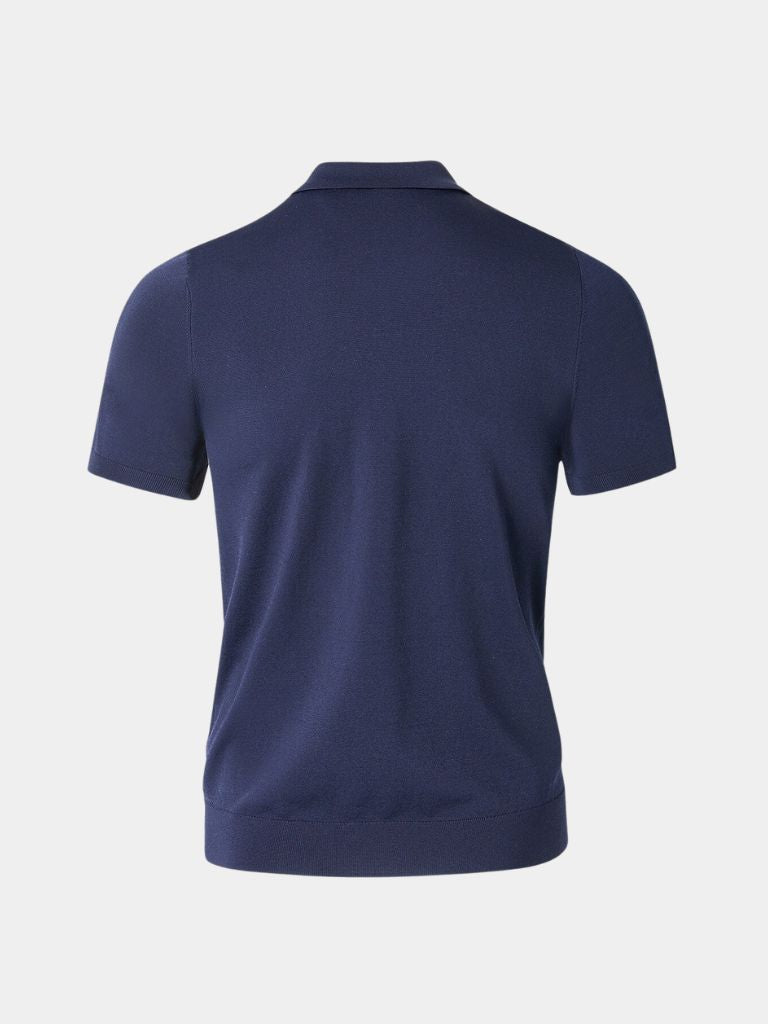 Ellis | Open-Collar Knit Polo Shirt
