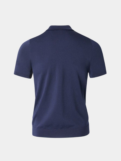 Ellis | Open-Collar Knit Polo Shirt
