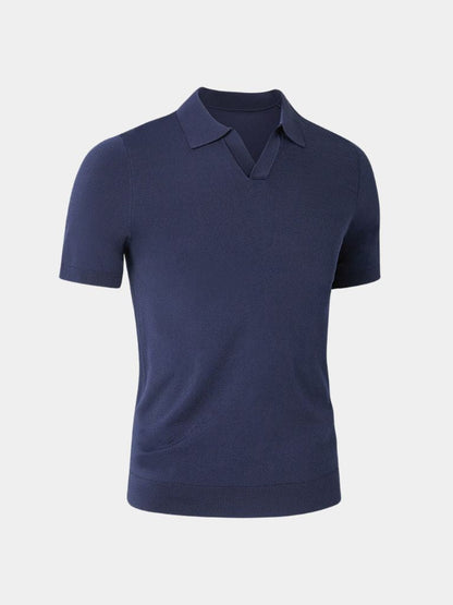 Ellis | Open-Collar Knit Polo Shirt