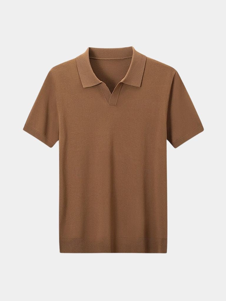 Ellis | Open-Collar Knit Polo Shirt