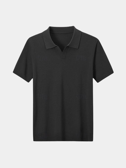 Ellis | Open-Collar Knit Polo Shirt