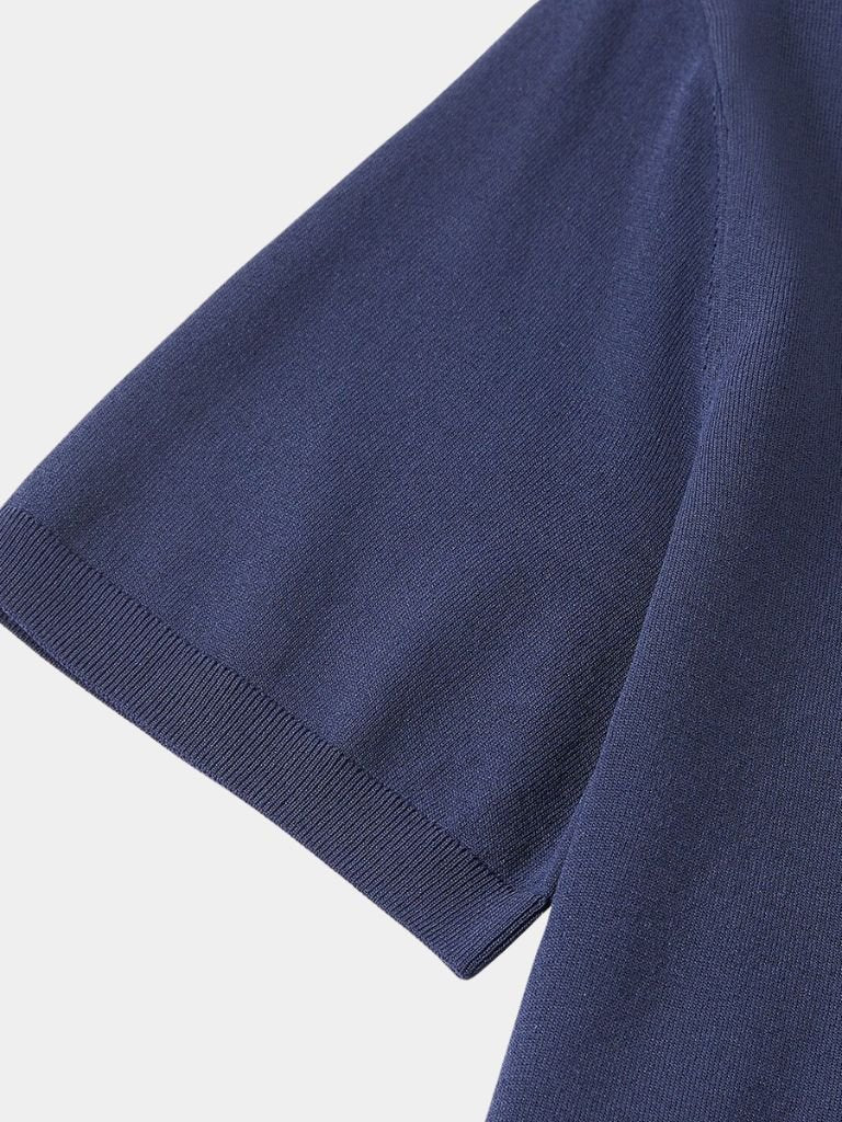 Ellis | Open-Collar Knit Polo Shirt