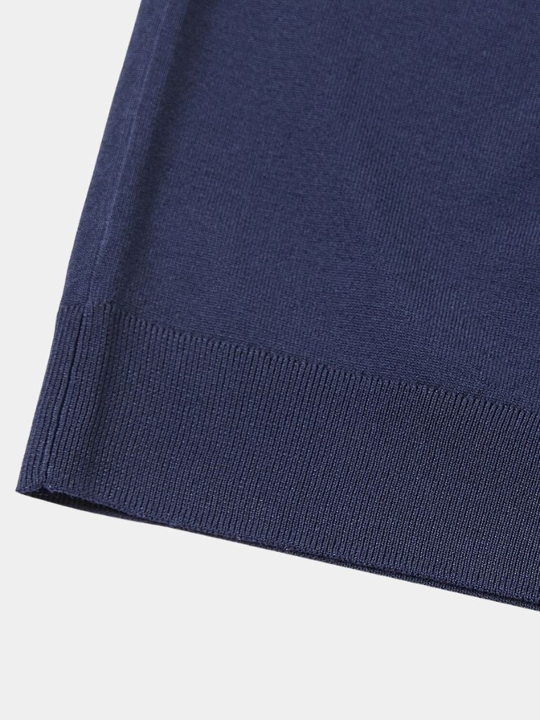 Ellis | Open-Collar Knit Polo Shirt