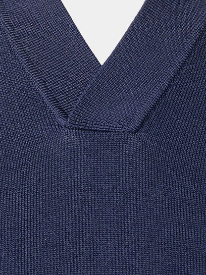 Ellis | Open-Collar Knit Polo Shirt