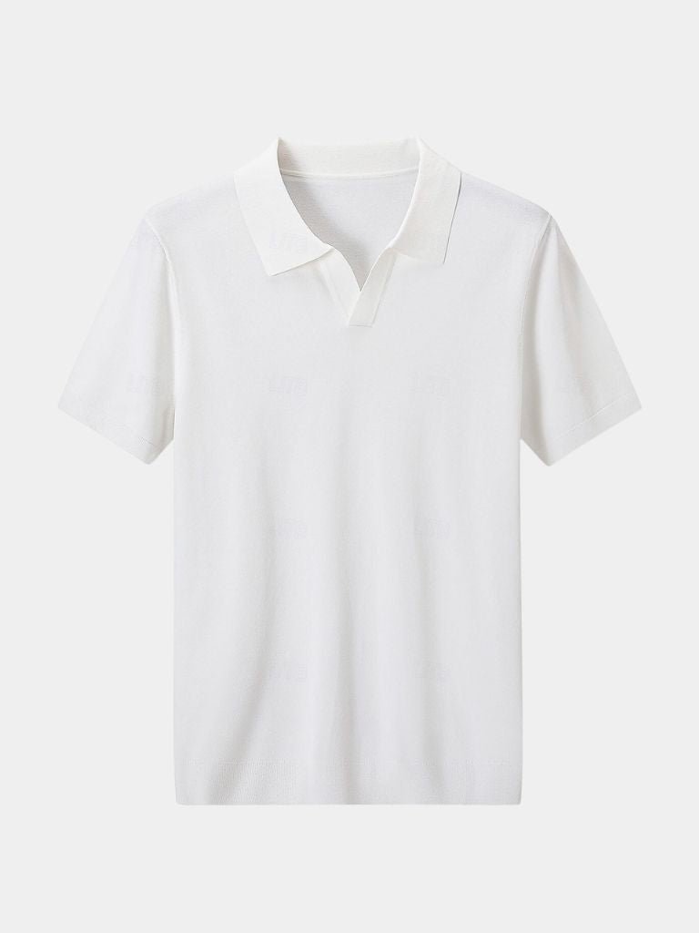 Ellis | Open-Collar Knit Polo Shirt