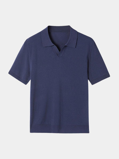 Ellis | Open-Collar Knit Polo Shirt