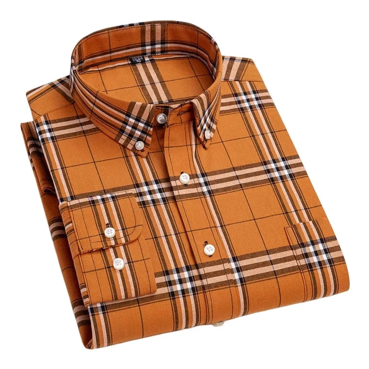Stephen | Brown Tartan Check Shirt