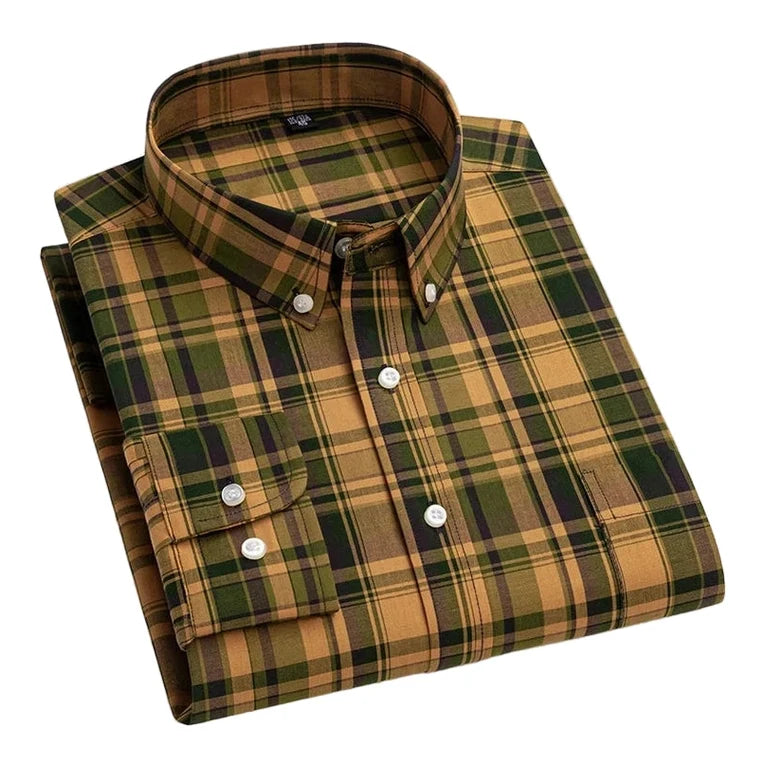 Stephen | Brown Tartan Check Shirt