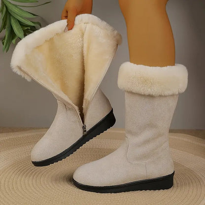 Elsie | Beige Faux-Fur Winter Boots