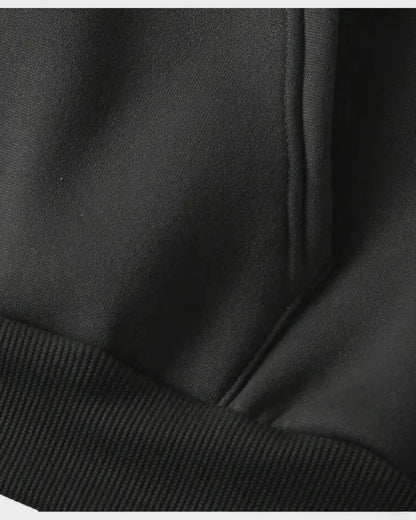 Elinor | Black Oversized Zip Hoodie