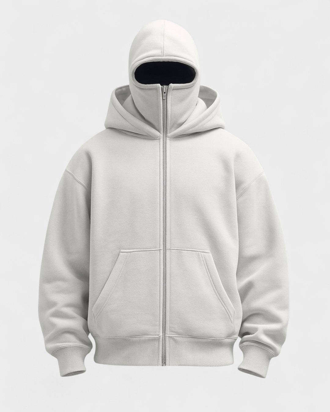 Elinor | Black Oversized Zip Hoodie