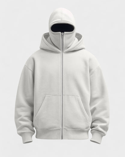Elinor | Black Oversized Zip Hoodie