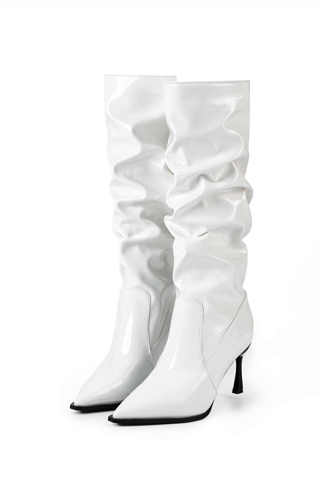 Elinor | Burgundy Patent Knee-High Boots