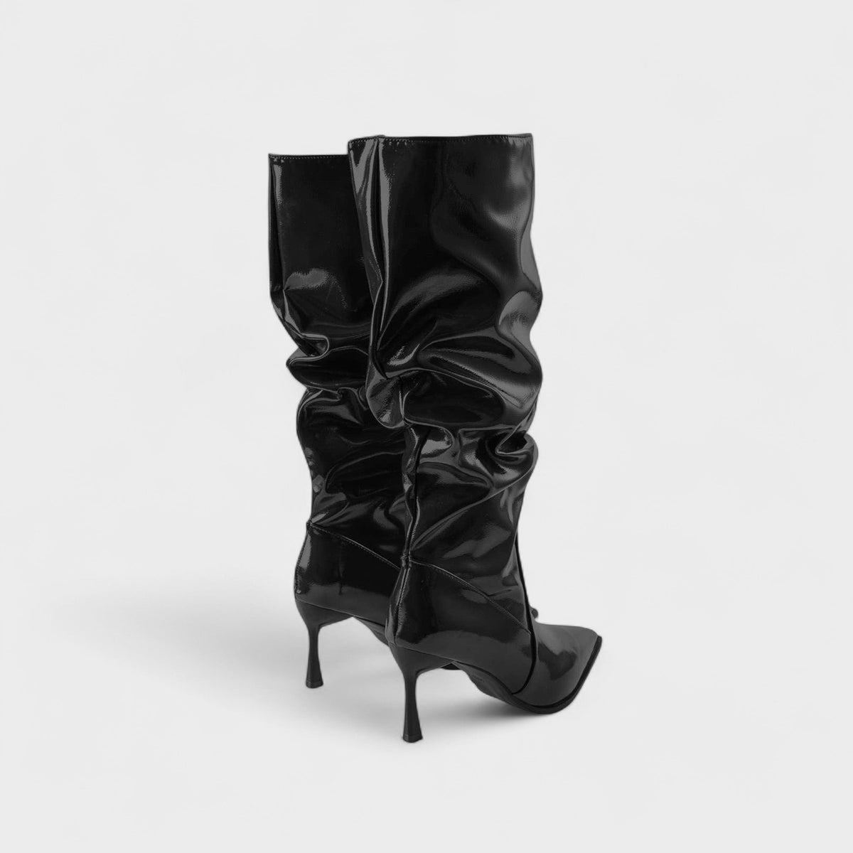 Elinor | Burgundy Patent Knee-High Boots