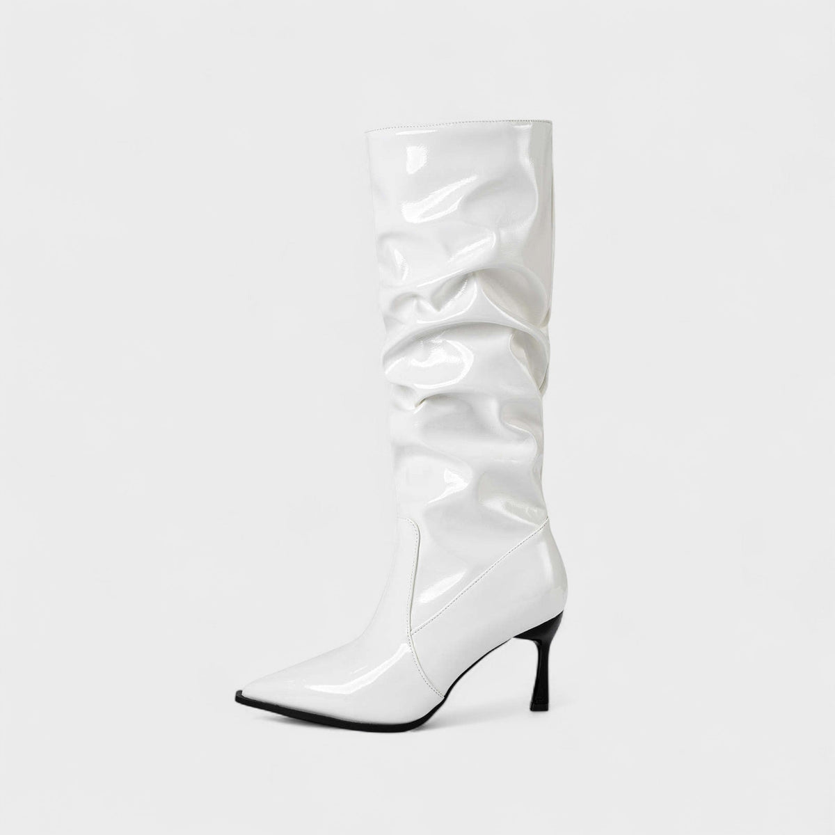Elinor | Burgundy Patent Knee-High Boots