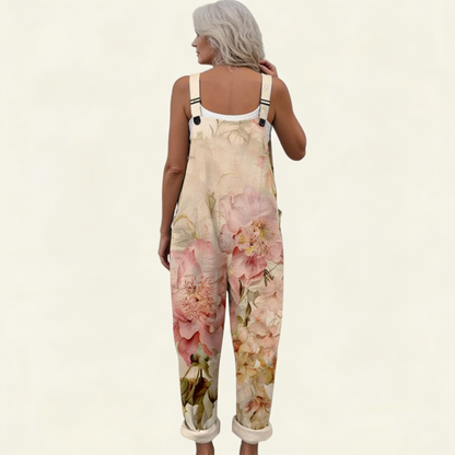 Daphne | Pastel Floral Dungarees