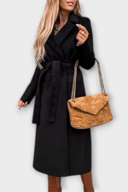 Eliza | Ivory Belted Wrap Coat