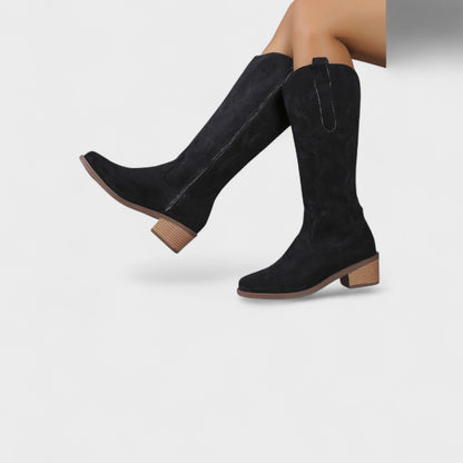 Elsa | Tan Embroidered Western Boots