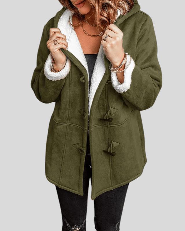 Ella | Red Shearling-Look Coat