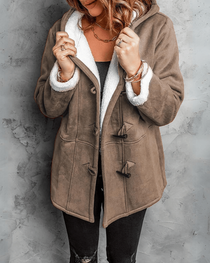 Ella | Red Shearling-Look Coat