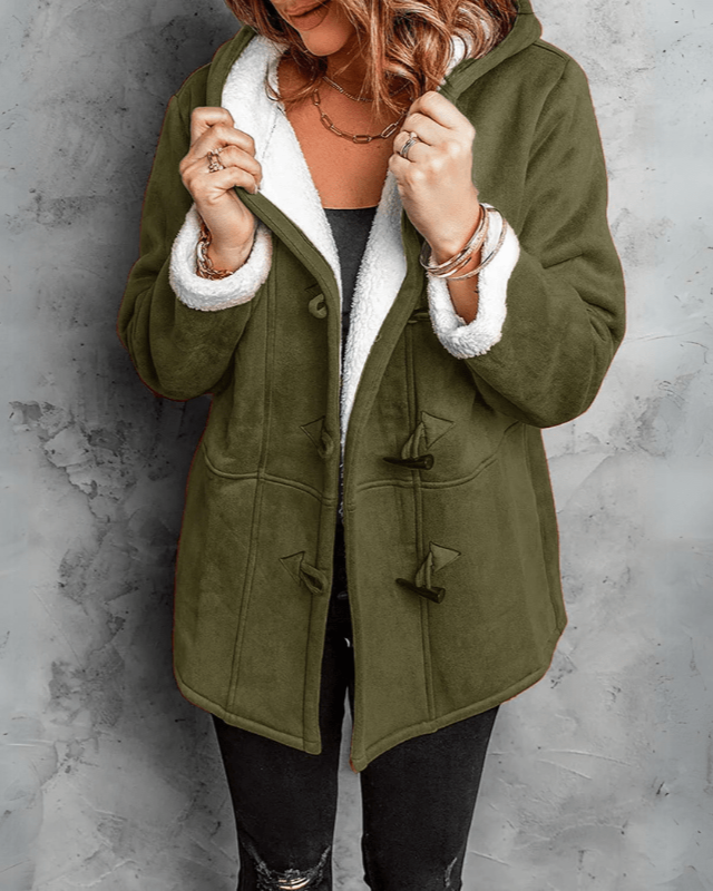 Ella | Red Shearling-Look Coat