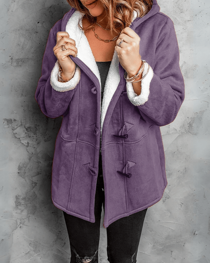 Ella | Red Shearling-Look Coat