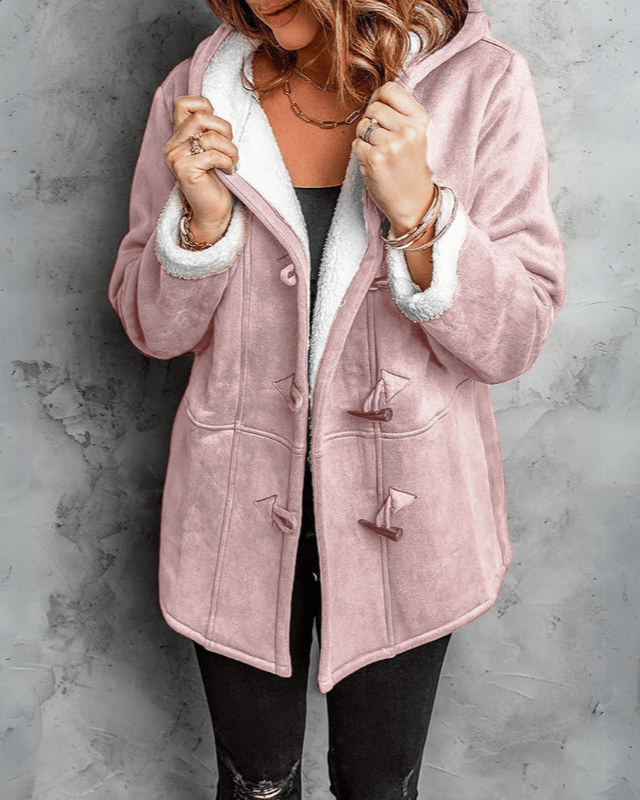 Ella | Red Shearling-Look Coat