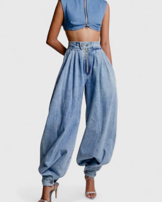 Ellen | Relaxed Blue Harem Jeans