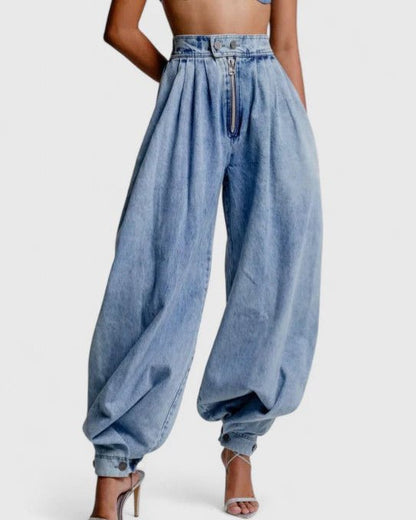 Ellen | Relaxed Blue Harem Jeans