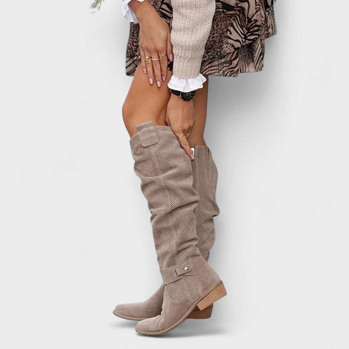 Ellen | Taupe Over-the-Knee Boots