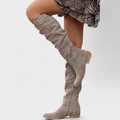 Ellen | Taupe Over-the-Knee Boots