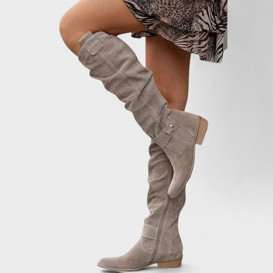 Ellen | Taupe Over-the-Knee Boots